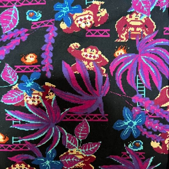 Vans x Nintendo Donkey Kong Shirt Men’s Medium Black Button-Up Short Sleeve - Picture 4 of 8